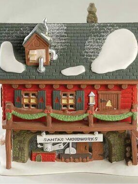 NIB Dept 56 Heritage Village North Pole Series Santa’s Woodworks 56286